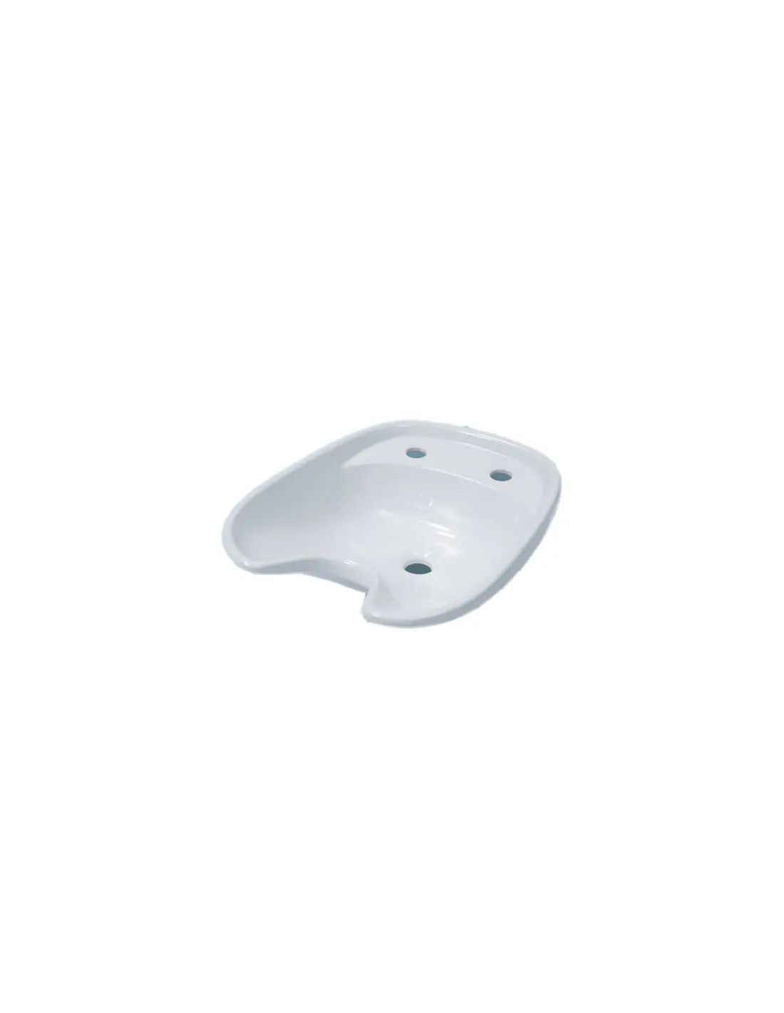 White basin for adaptable shampoo unit