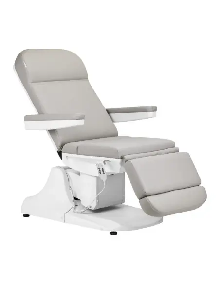 Sillón eléctrico estético Azzurro 891, gris y blanco, con 3 motores.