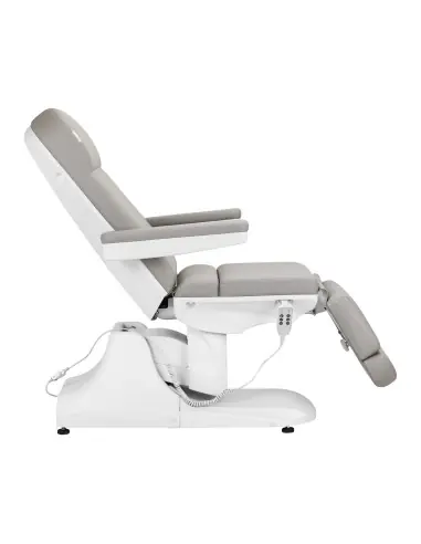 Sillón eléctrico estético Azzurro 891, gris y blanco, con 3 motores.