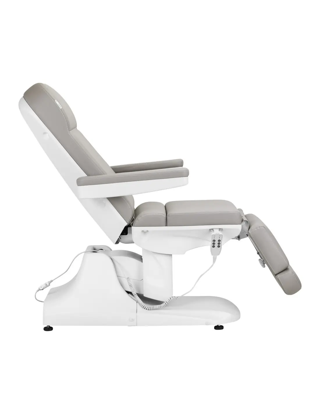 Sillón eléctrico estético Azzurro 891, gris y blanco, con 3 motores.