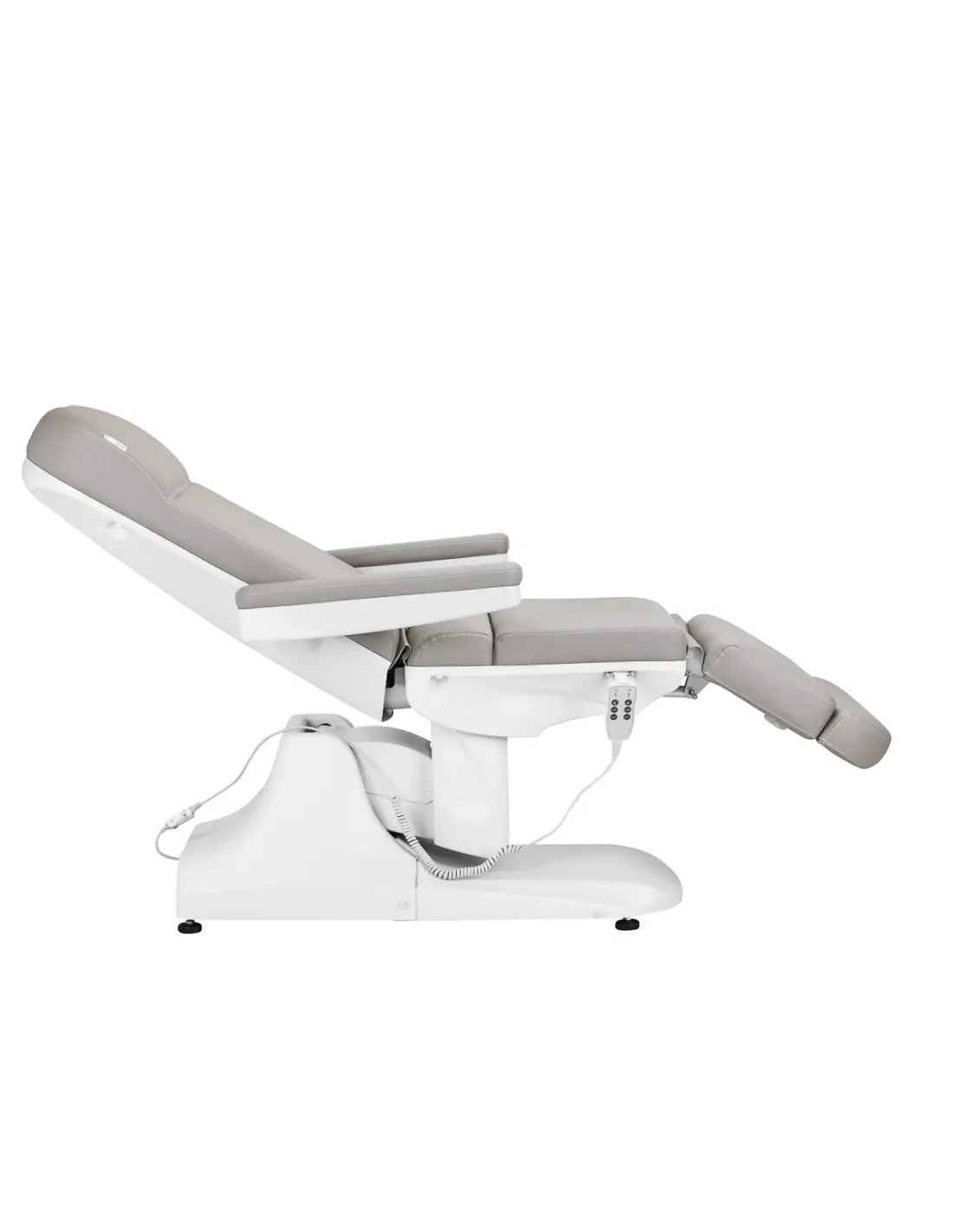 Sillón eléctrico estético Azzurro 891, gris y blanco, con 3 motores.