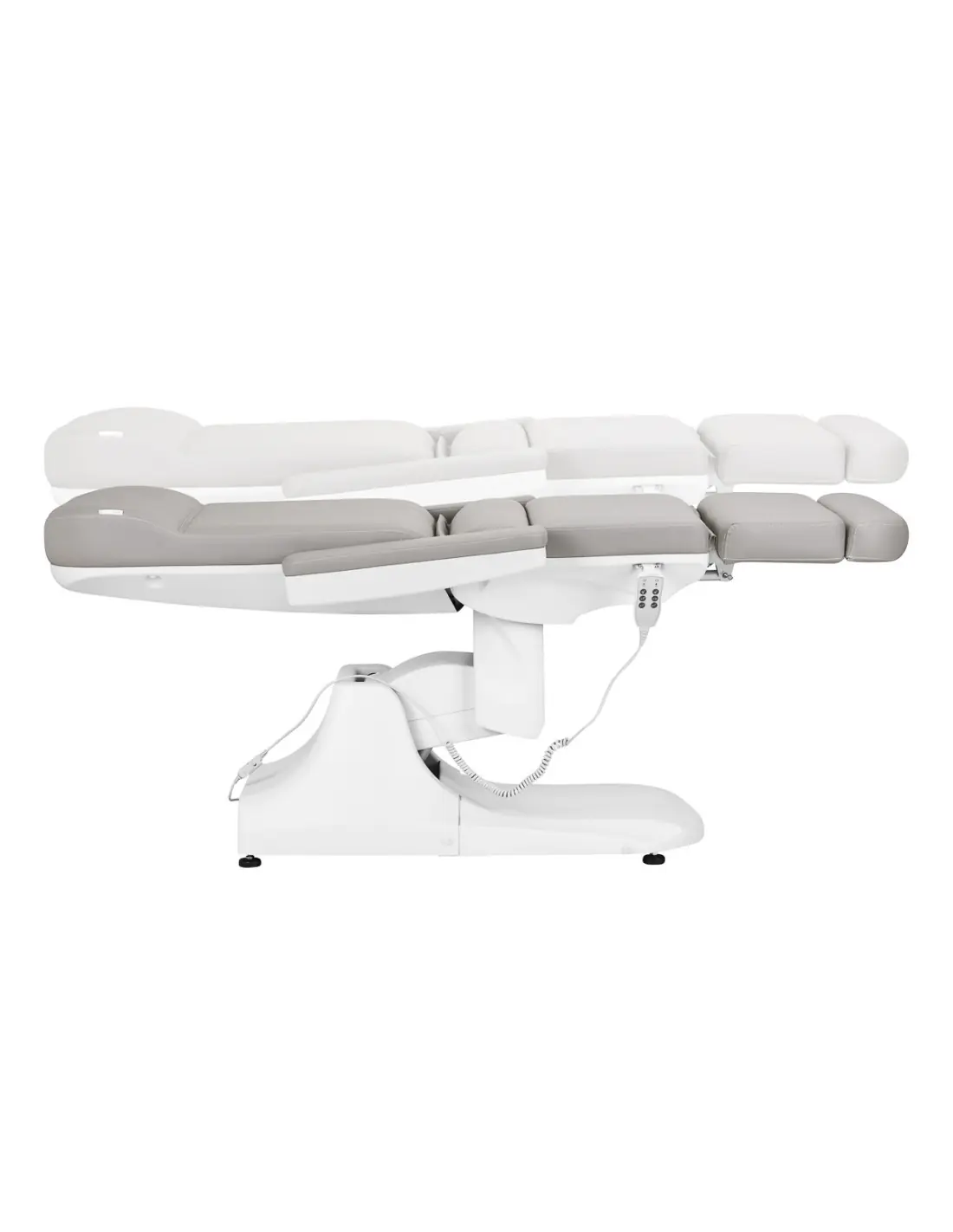 Sillón eléctrico estético Azzurro 891, gris y blanco, con 3 motores.