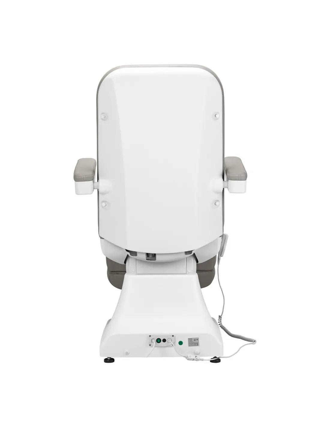 Sillón eléctrico estético Azzurro 891, gris y blanco, con 3 motores.