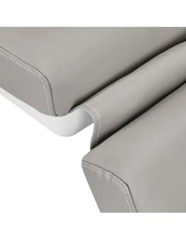 Sillón eléctrico estético Azzurro 891, gris y blanco, con 3 motores.