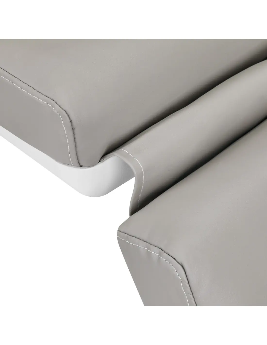 Sillón eléctrico estético Azzurro 891, gris y blanco, con 3 motores.