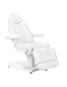 Fauteuil Électrique Esthétique Roma Blanc 3 Moteurs & Pédale Pro