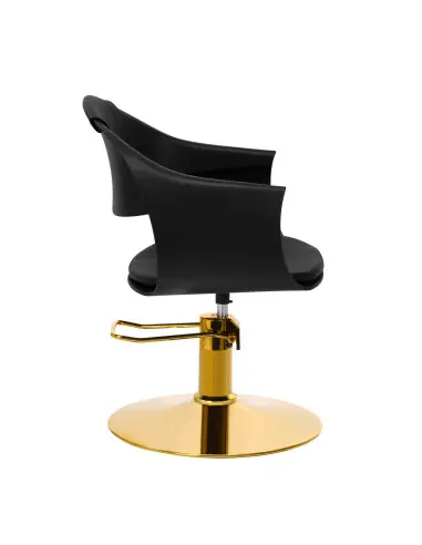 Sillón de peluquería ASTORIA negro y dorado: elegancia profesional y comodidad premium