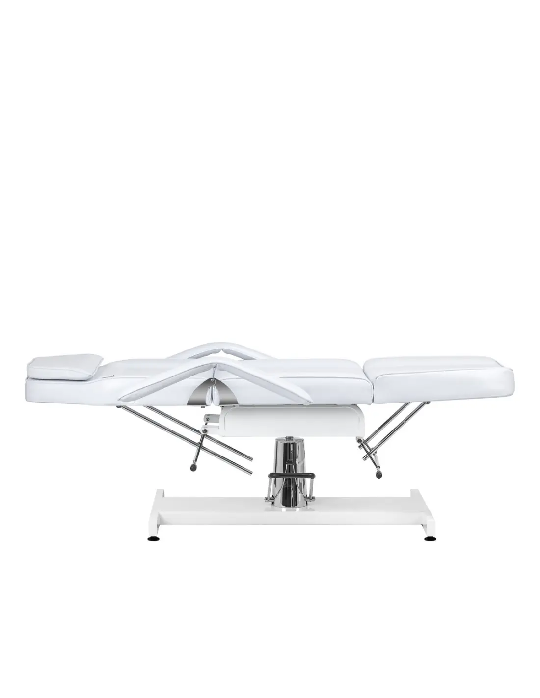 Sillón de belleza profesional giratorio hidráulico manual blanco