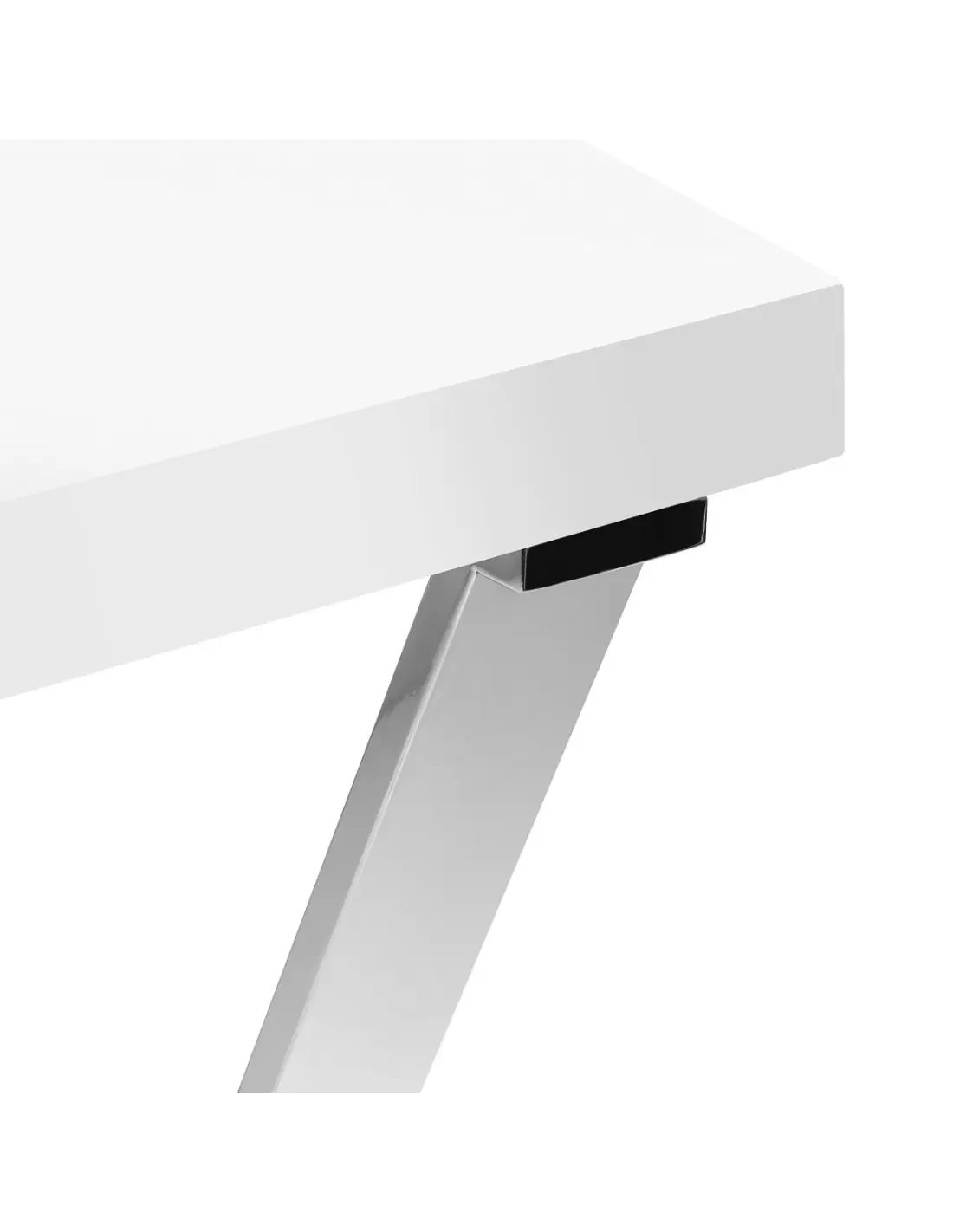 Épure Chrome Air 48W vacuum manicure table with crossed legs