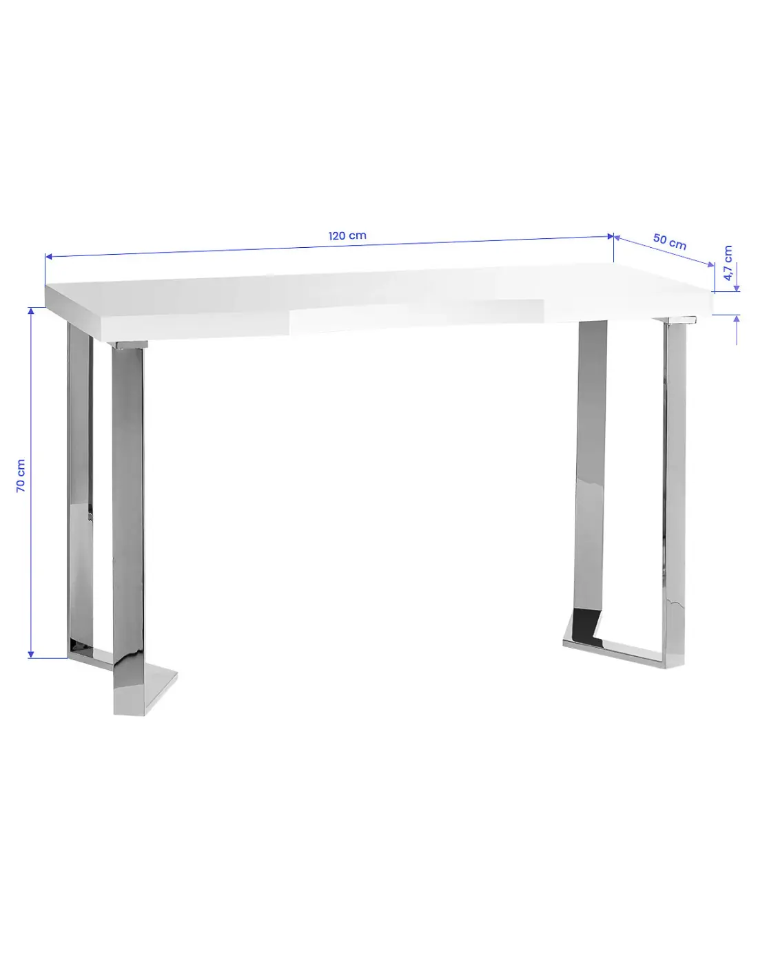 Solo Chrome Elegance Manicure Table