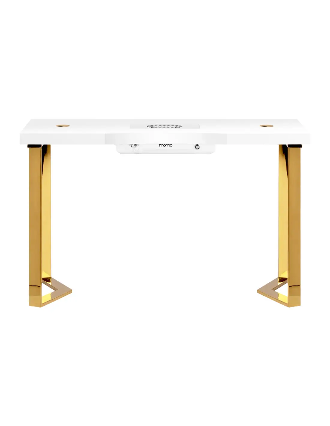 Golden Elegance Manicure Table White Top & Integrated 48W Vacuum Cleaner