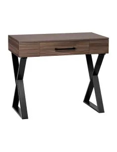 Tavolo da manicure in legno scuro Solo gambe incrociate nere