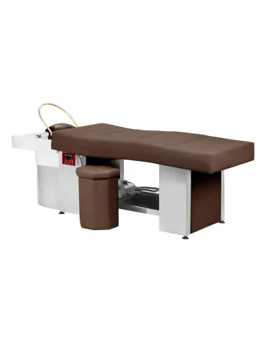 Professional Head Spa Bed Brown Anion Steam Relax Pro 