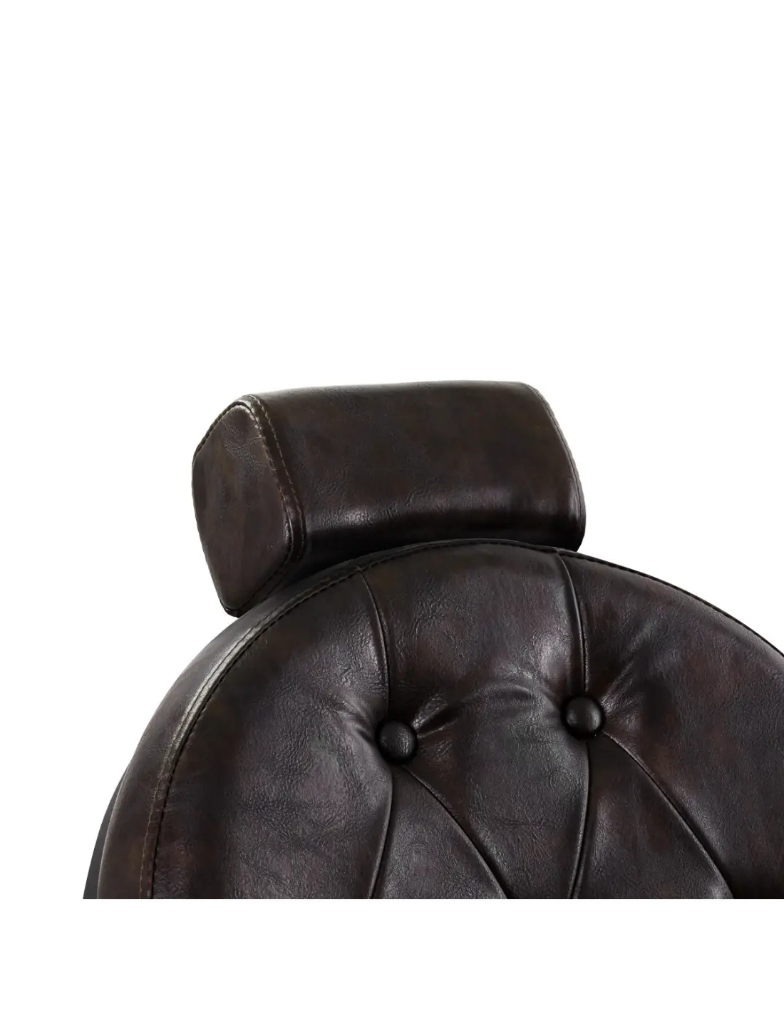 Fotel fryzjerski Cavaleset – ciemnobrązowy, vintage, pro