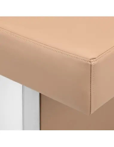 Head Spa Beige Bed with Closed Storage Space