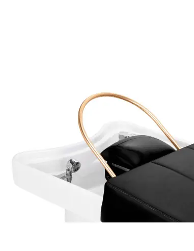Black Head Spa Bed with Closed Storage Space