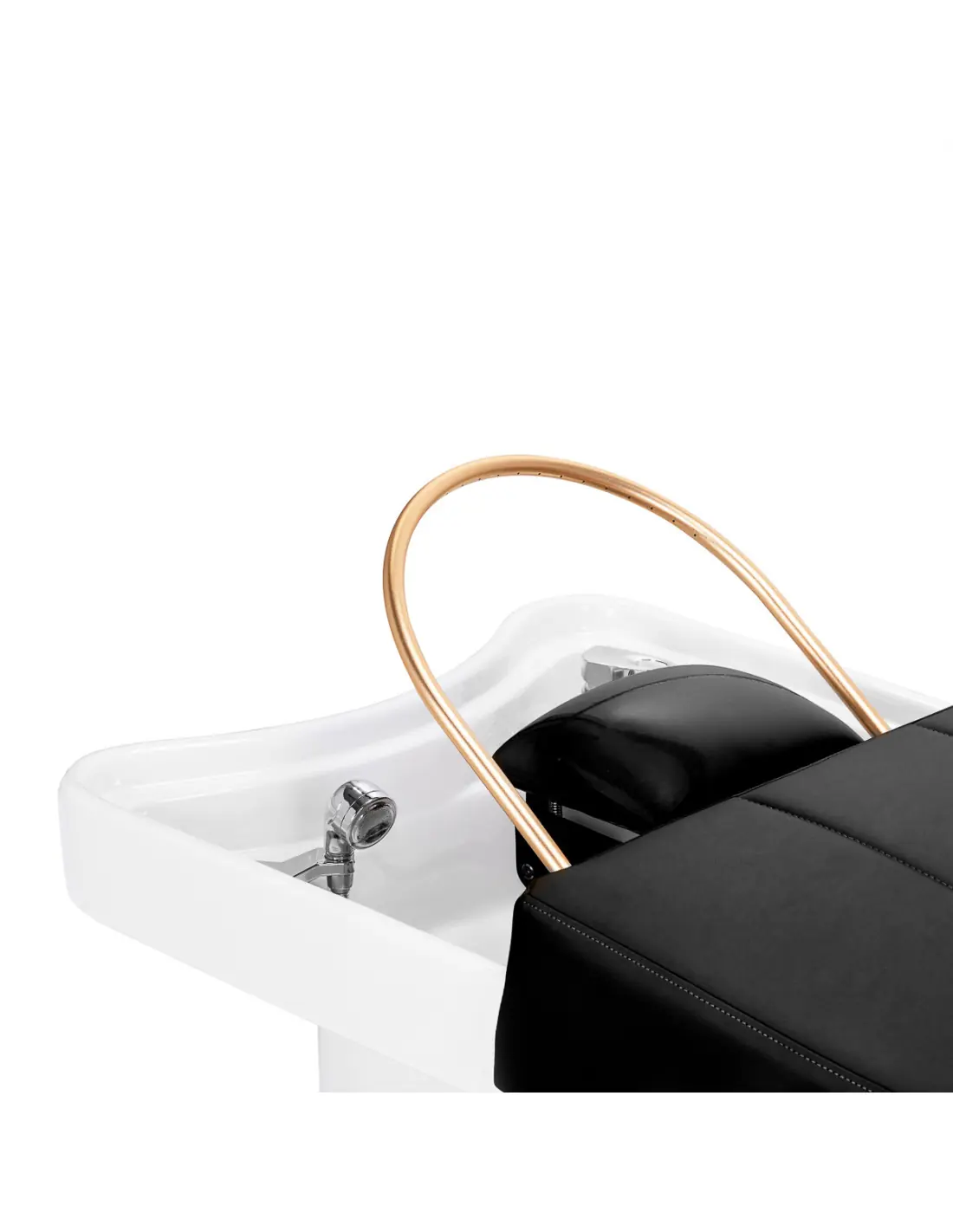 Black Head Spa Bed with Closed Storage Space