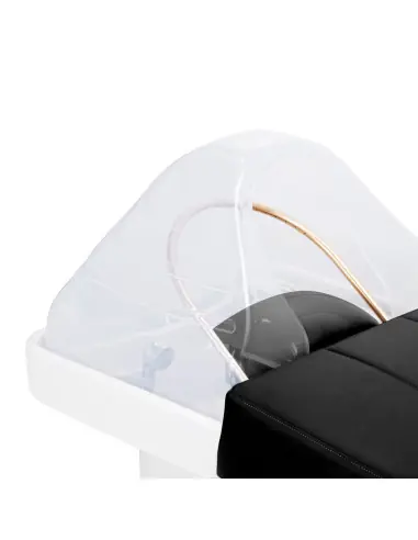 Black Head Spa Bed with Closed Storage Space