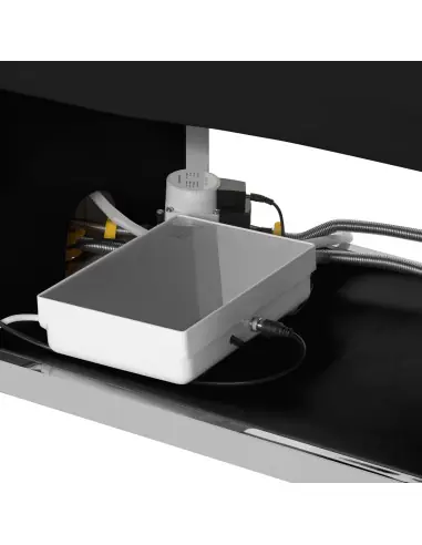 Black Head Spa Bed with Closed Storage Space