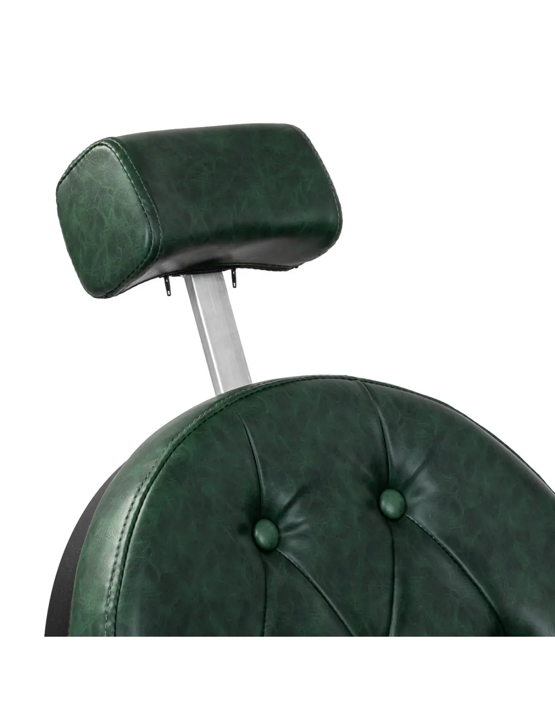 Poltrona da barbiere Cavalese verde con struttura nera