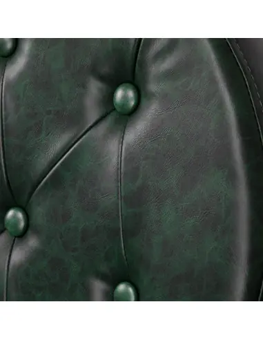 Poltrona da barbiere Cavalese verde con struttura cromata