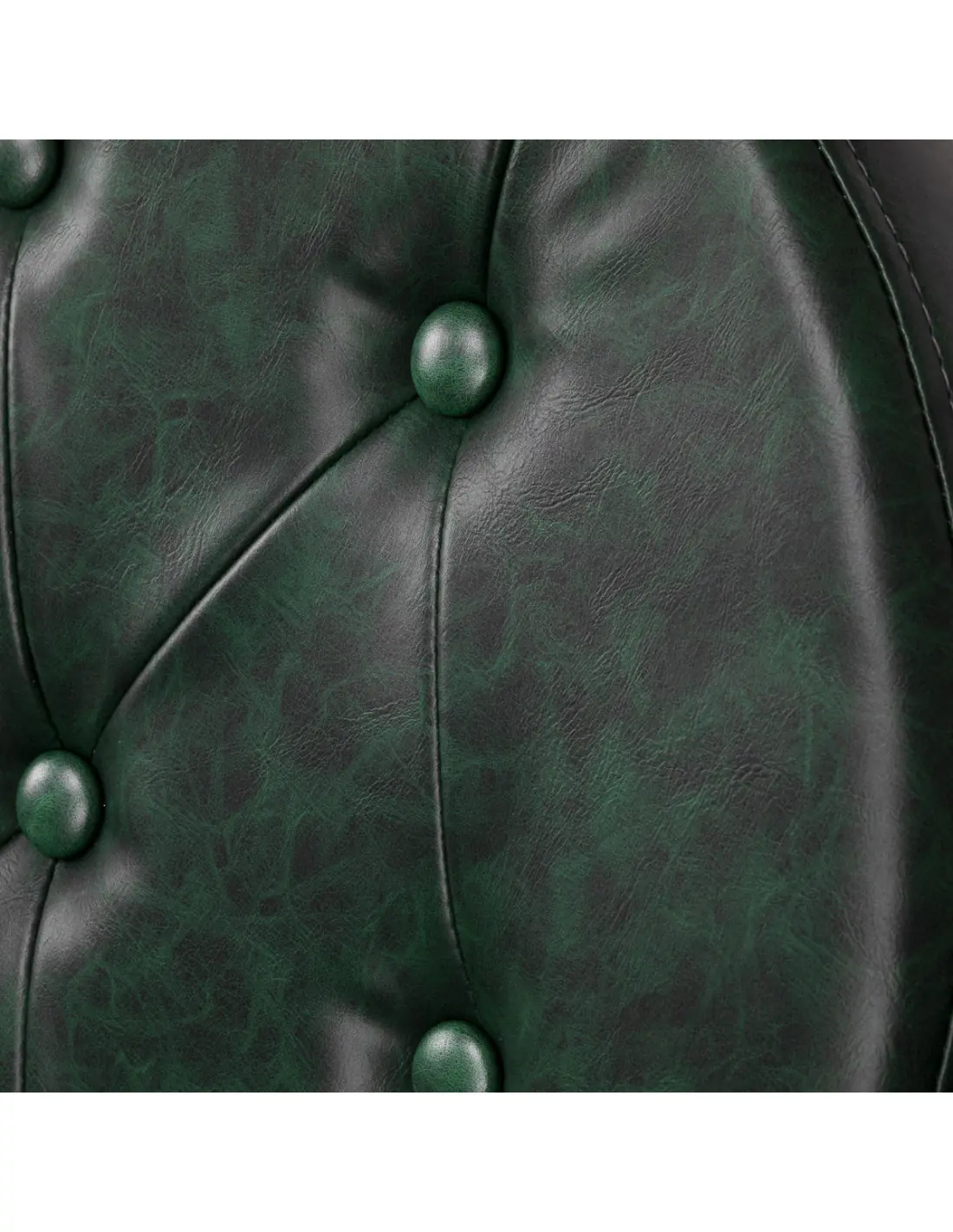 Poltrona da barbiere Cavalese verde con struttura cromata