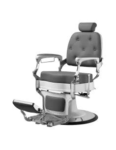 Silla de barbero Arizona Grey: elegancia vintage y comodidad ajustable