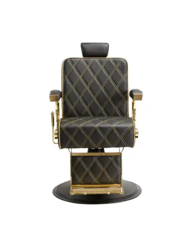 Poltrona da barbiere Maximus Gold & Black: lusso ed ergonomia