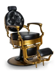 Medici Oro Reale kappersstoel – Gouden Prestige & Hoge Dichtheid Comfort