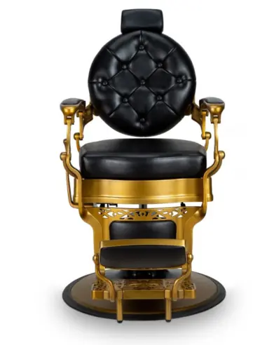 Sillón de barbero Medici Gold: elegancia y estabilidad profesionales