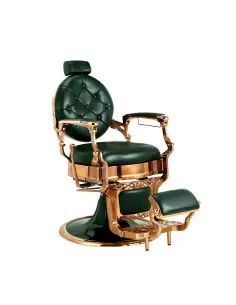 Medici Verde Toscano – Premium Green & Gold Professional Barber Chair