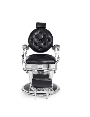 Silla de barbero negra y cromada – Medici Nero Cromo