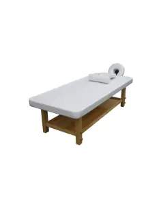 Mesa de massagem ayurvédica branca