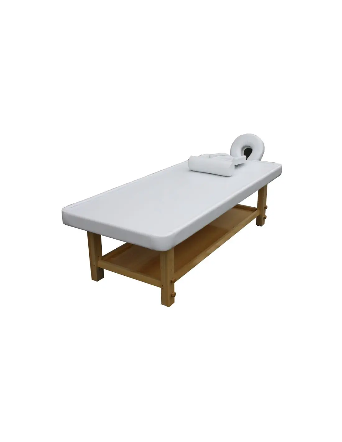 Mesa de massagem ayurvédica branca