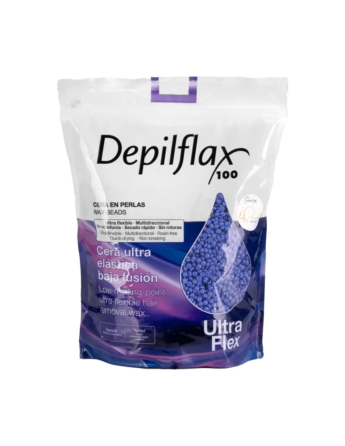 Depilflax Ultraflex Mauve Wosk do depilacji - Perły 1 kg dla skóry wrażliwej