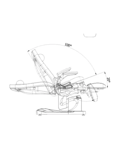 Hydraulischer Podologiestuhl 713a BLAU – Komfort und Ergonomie für professionelle Pediküre