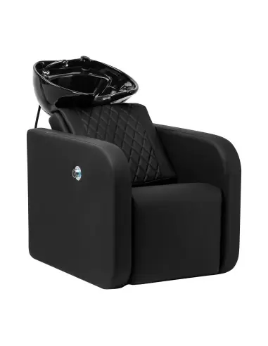 Bellagio Black Professional Massaging Hairdressing Wash Basin + Leg Rest