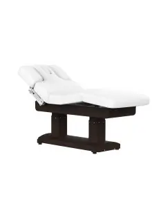 Mesa de massagem elétrica Phenora Eleganza em nogueira branca com 4 motores de aquecimento