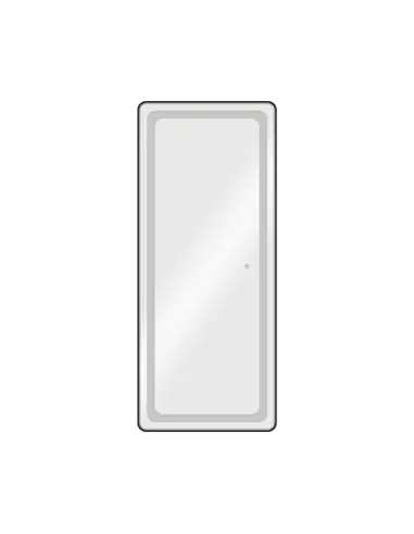 Tocador de tocador de pared LUMINA con LED plateado, sobriedad y elegancia para peluquerías. 