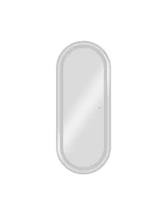 Toucador de penteadeira de parede Ovalia Silver LED – Simplicidade chique para salões de cabeleireiro