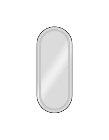 Tocador de tocador de pared LED Ovalia plateado: simplicidad elegante para peluquerías 