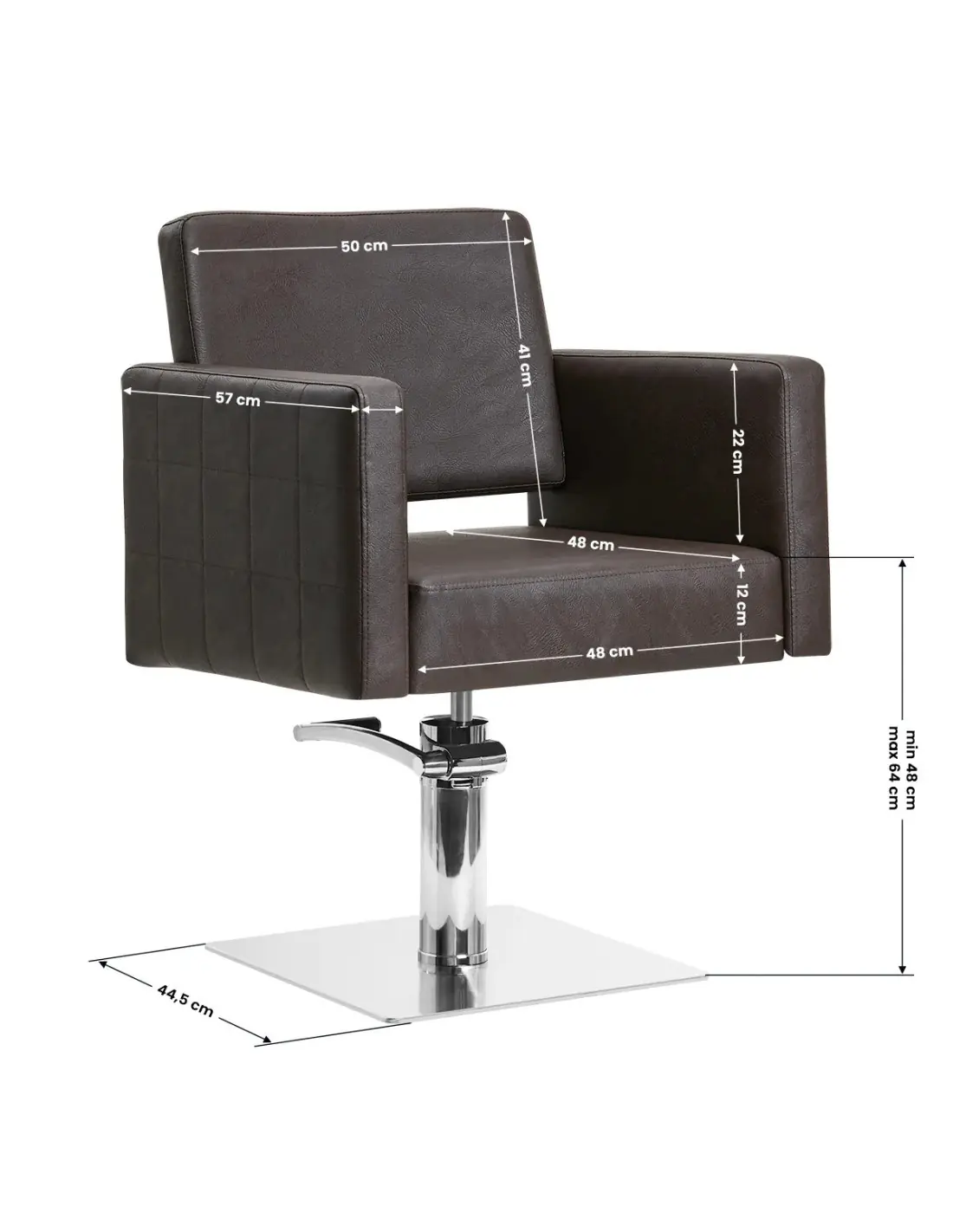  Fauteuil de coiffure ankara marron 