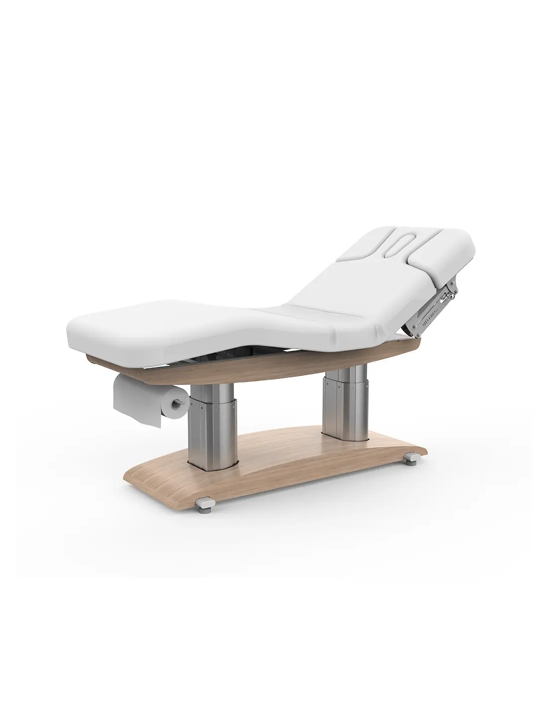 Cama SPA Ginevra com 4 motores em madeira clara: conforto e design inovador para centros de bem-estar