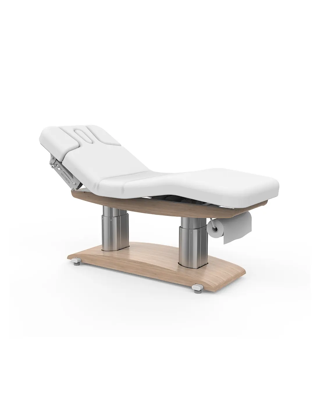 Cama SPA Ginevra com 4 motores em madeira clara: conforto e design inovador para centros de bem-estar
