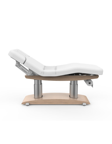 Cama SPA Ginevra com 4 motores em madeira clara: conforto e design inovador para centros de bem-estar