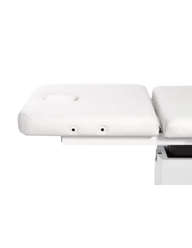 Mesa de massagem elétrica 2 rubka branco zoom apoio de cabeça