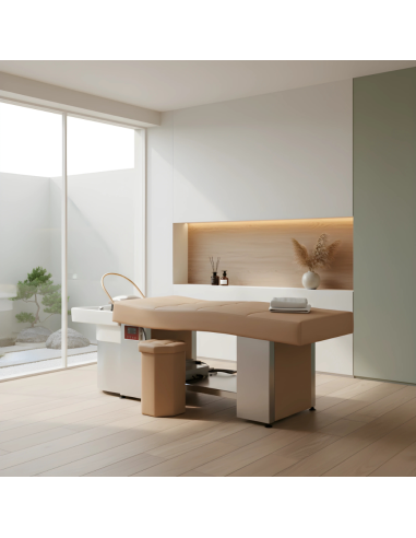 Professional Head Spa Bed Beige AnionVapeur RelaxPro
