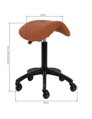 John’s Professional Ergonomischer Hocker Terrakottabraun – Komfort- und Mobilitätssattel