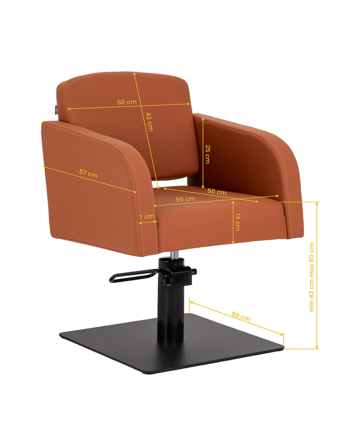 Friseurstuhl Bellagio Braun – Premium-Komfort und elegantes Design