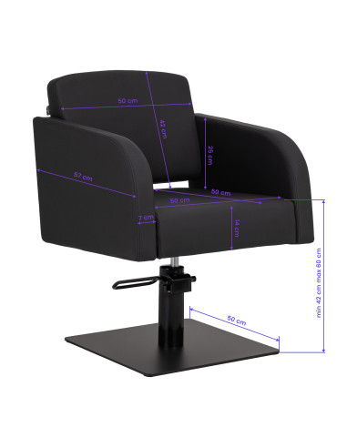 Bellagio Schwarzer Friseurstuhl – Premium-Komfort und elegantes Design